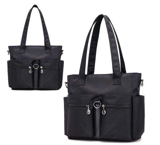 Women Casual Large Capacity Waterproof Oxford Cloth Bag (Black)